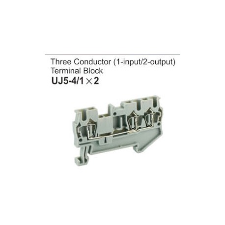 UJ5-4/1x2 Three Conductor Terminal Block