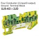 UJ5-4/2x2JD Four Conductor Ground Terminal Block