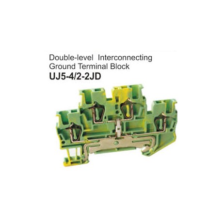 UJ5-4.2-2JD Double-Level Interconnecting Ground Terminal Block