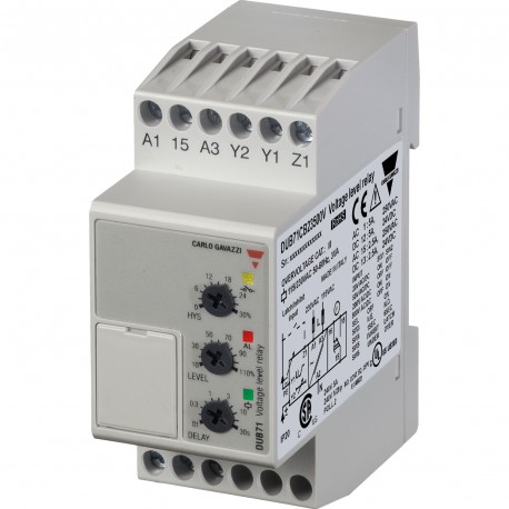 DUB71 1-Phase True RMS AC/DC Over or Under Voltage Monitoring Relay