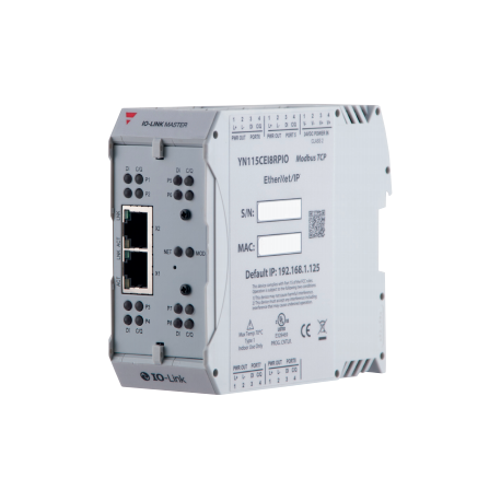 DIN Rail IO-Link Master with EtherNet/IP™, Modbus/TCP