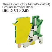 UKJ-2.5/1X2JD Three Conductor Ground Terminal Block