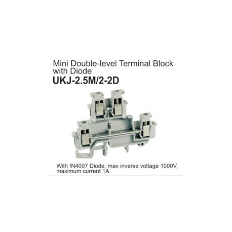 UKJ2.5M/2-2D Mini Double-Level Terminal Block (Diode)