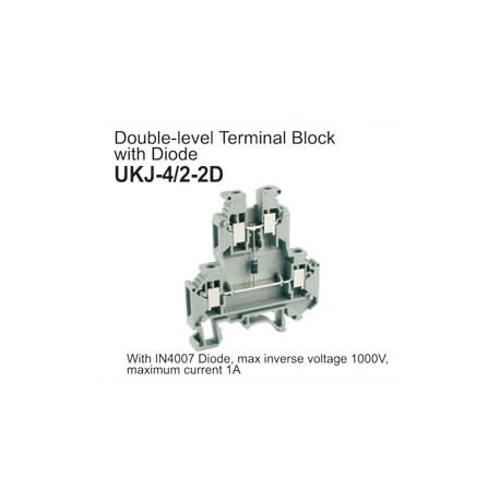 UKJ-4/2-2D Double-Level Terminal Block (Diode)