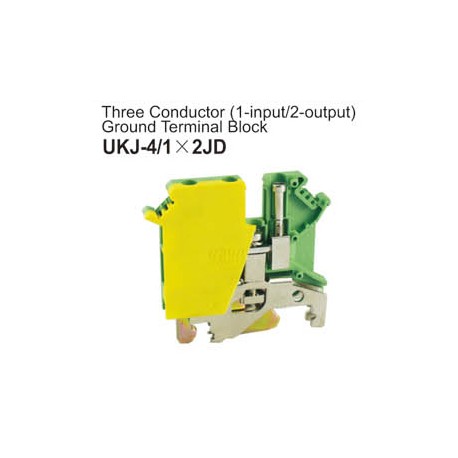UKJ-4.1x2JD Three Conductor Ground Terminal Block