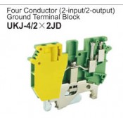 UKJ-4/2x2JD Four Conductor Ground Terminal Block