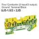 UJ5-1.5/2x2JD Four Conductor Ground Terminal Block