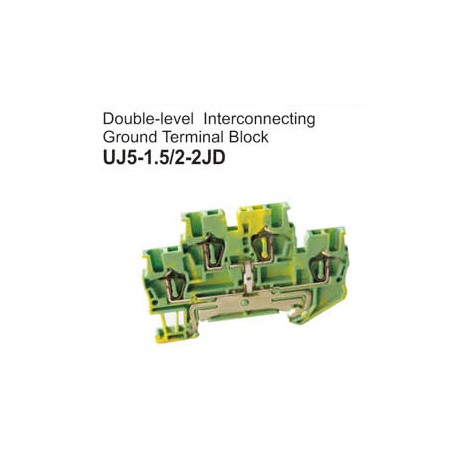 UJ5-1.5/2-2JD Double-Level Interconnecting Ground Terminal Block