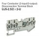 UJ5-2.5/2x2-U Four Conductor Disconnection Terminal Block