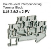 UJ5-2.5/2x2-PV Double-Level Interconnecting Terminal Block